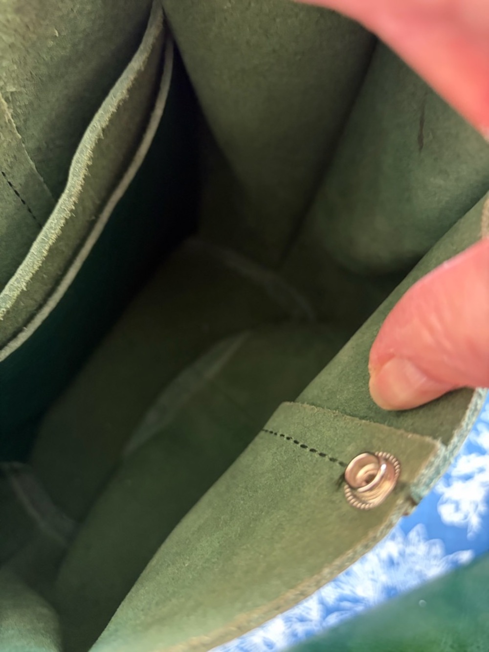 Portland Leather Emerald Green Pebbled Tote - Picture 7 of 7